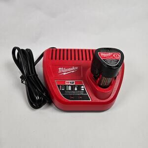 Milwaukee M12 Charger And Battery, Open Box Tested